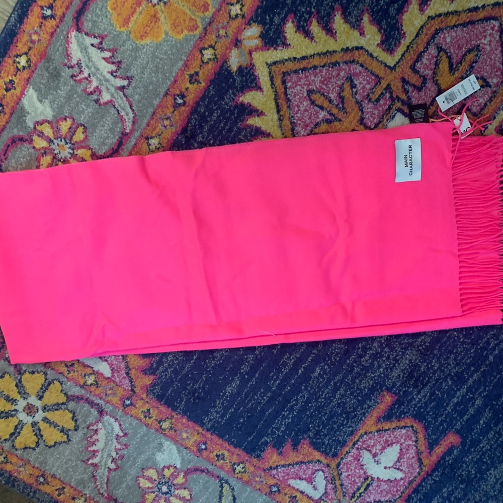 Brand new with tags main character hot pink scarf